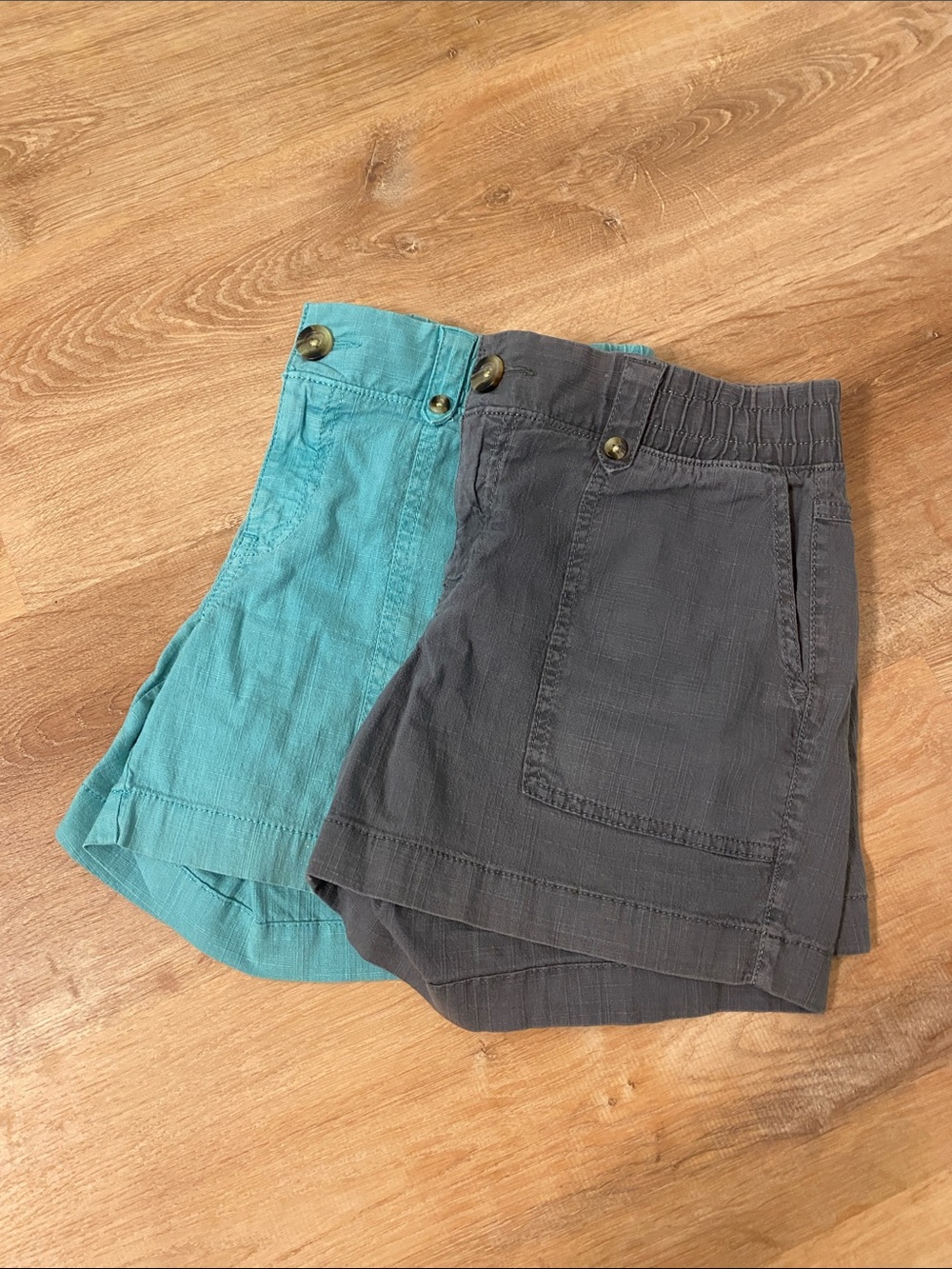 2 Pair of Women’s SONOMA Casual Shorts - Teal & Charcoal - Size 4